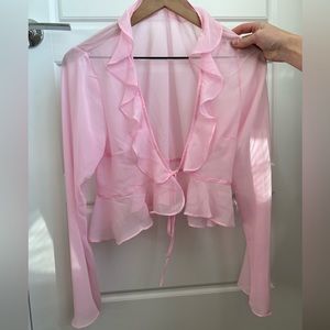 Edikted pink tie top